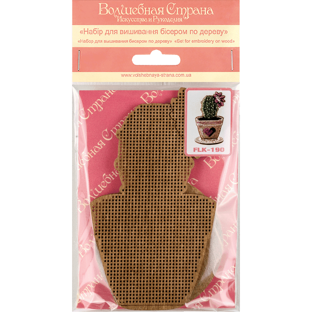 Bead embroidery kit on wood FLK-190