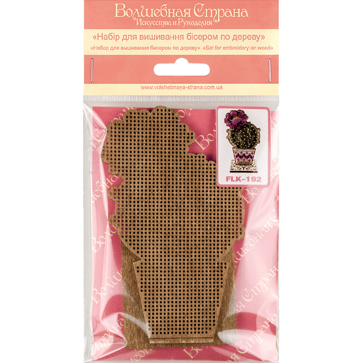 Bead embroidery kit on wood FLK-192
