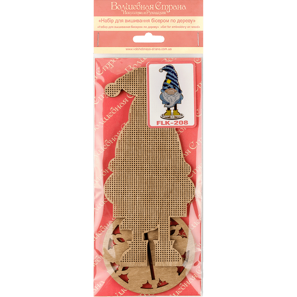 Bead embroidery kit on wood FLK-208