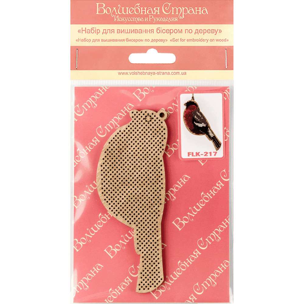 Bead embroidery kit on wood FLK-217
