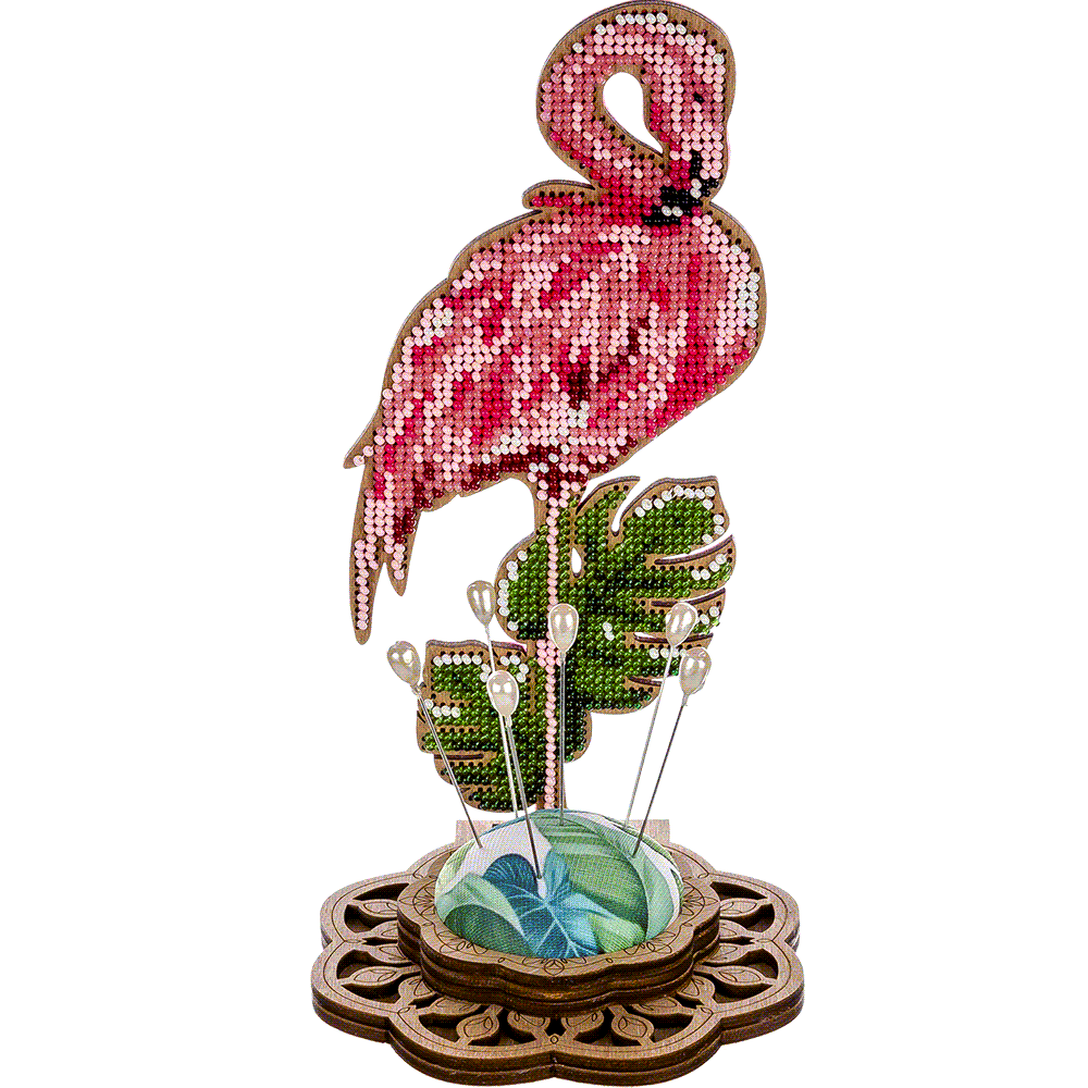 Bead embroidery kit on wood FLK-284