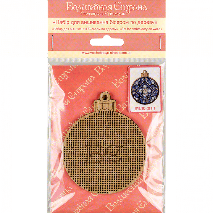 Bead embroidery kit on wood FLK-311