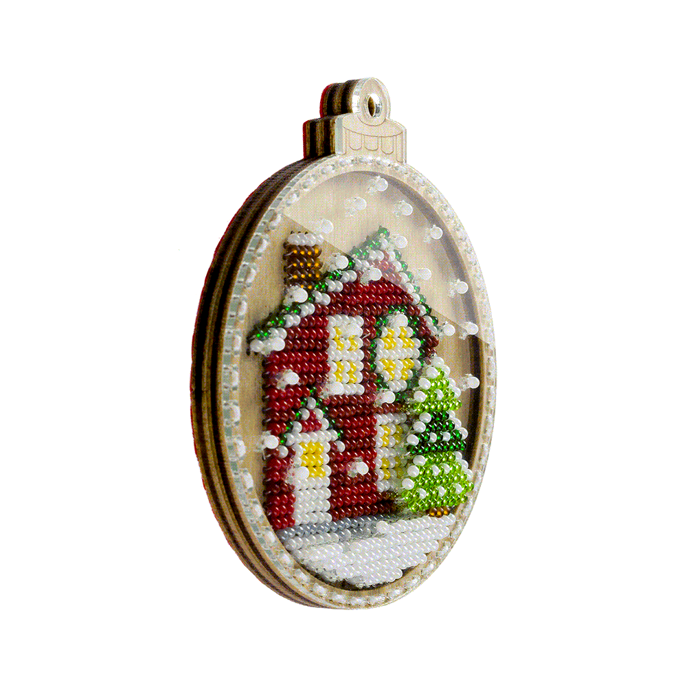 Bead embroidery kit on wood FLK-369