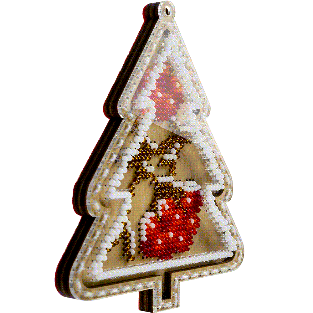 Bead embroidery kit on wood FLK-374