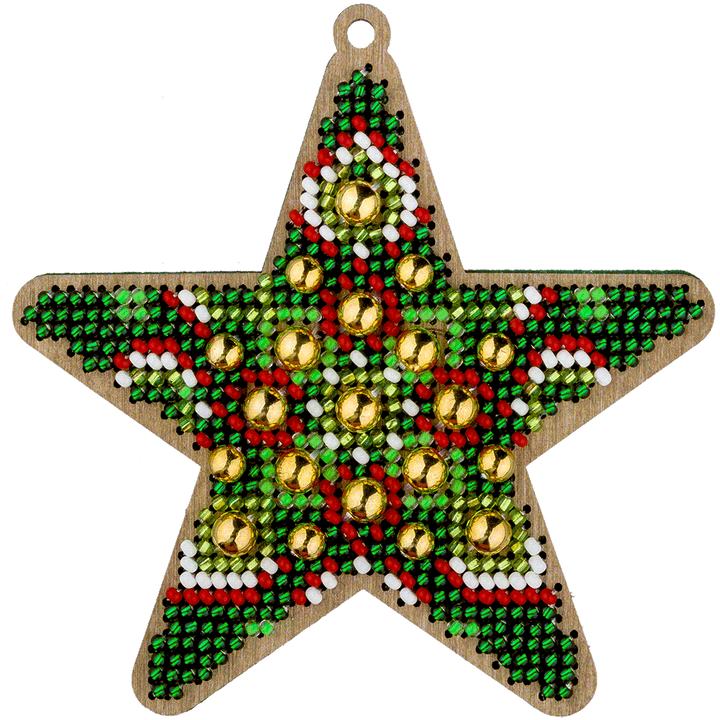 Bead embroidery kit on wood FLK-397