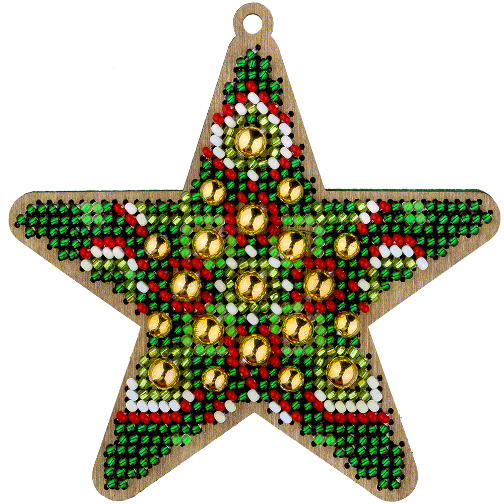 Bead embroidery kit on wood FLK-397