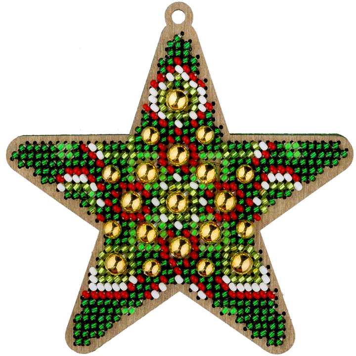 Bead embroidery kit on wood FLK-397