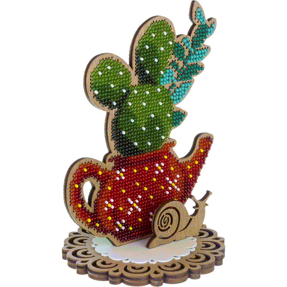 Bead embroidery kit on wood FLK-407