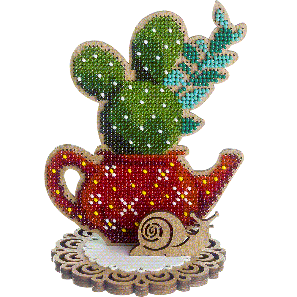 Bead embroidery kit on wood FLK-407