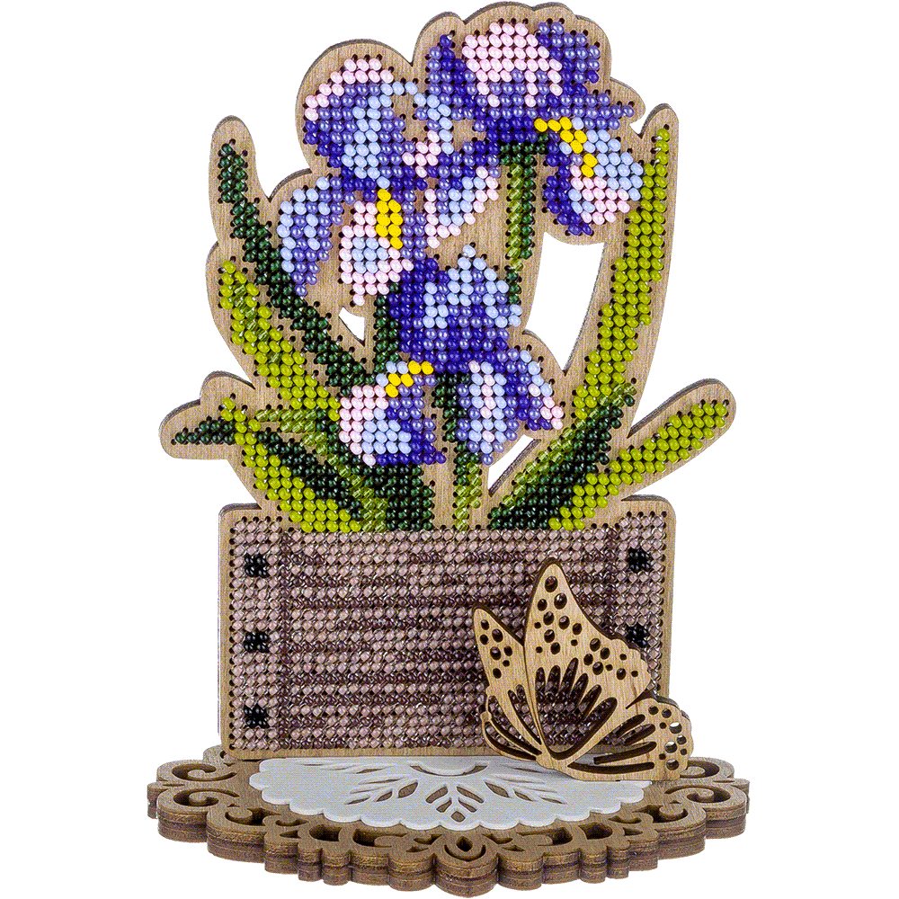 Bead embroidery kit on wood FLK-412