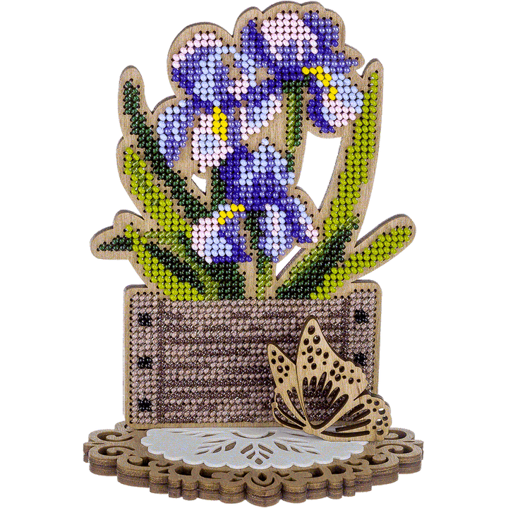 Bead embroidery kit on wood FLK-412