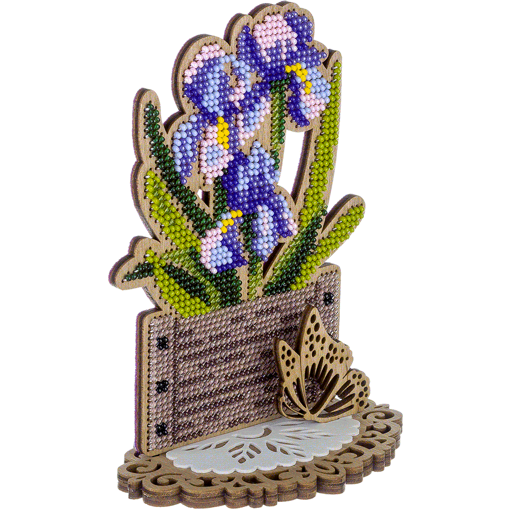 Bead embroidery kit on wood FLK-412