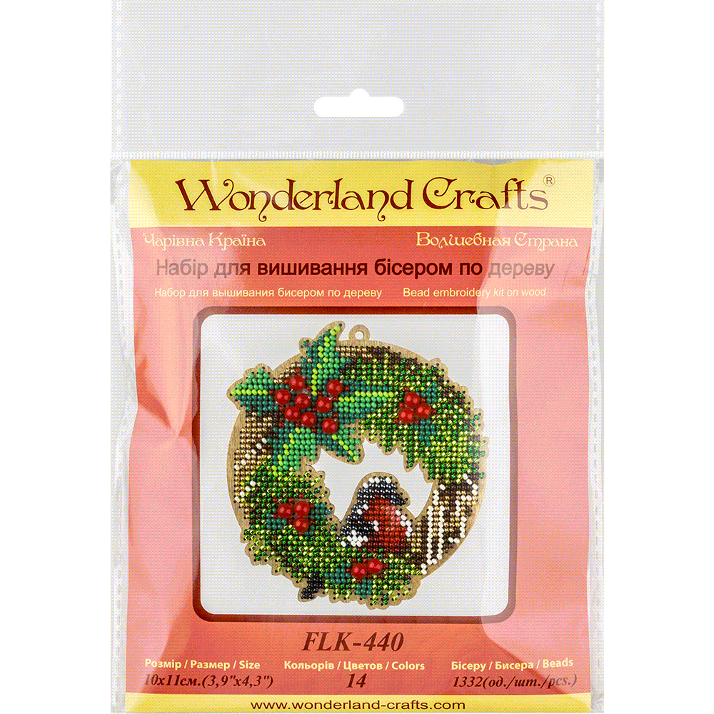 Bead embroidery kit on wood FLK-440