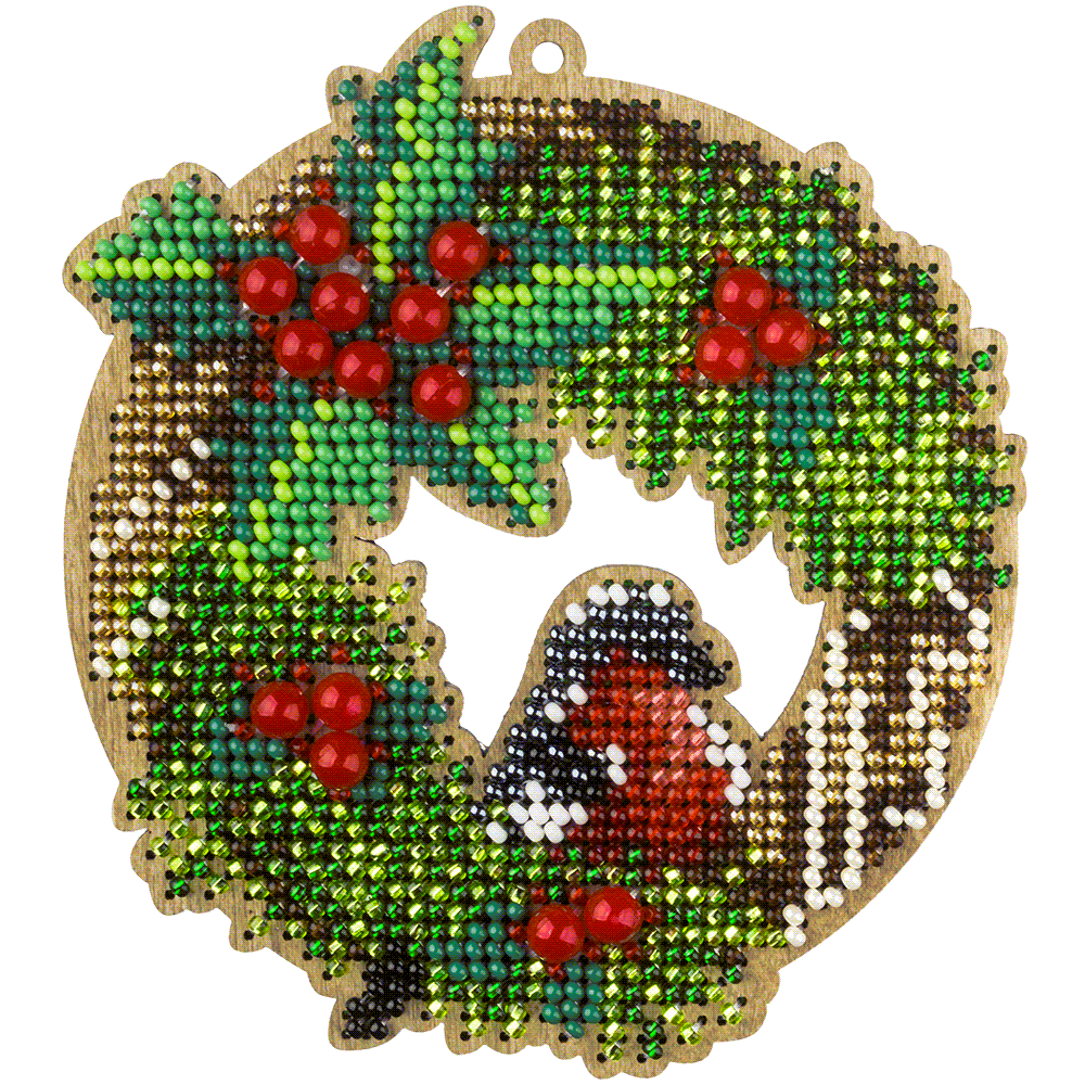 Bead embroidery kit on wood FLK-440