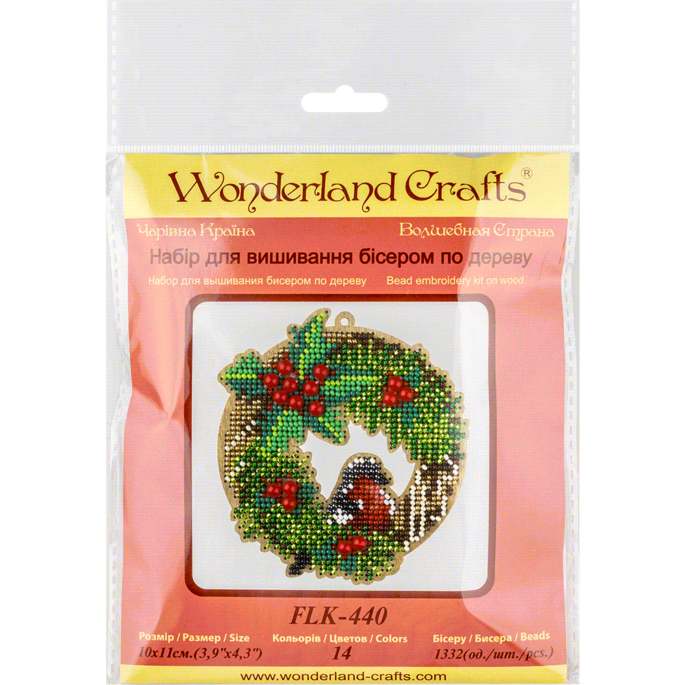 Bead embroidery kit on wood FLK-440