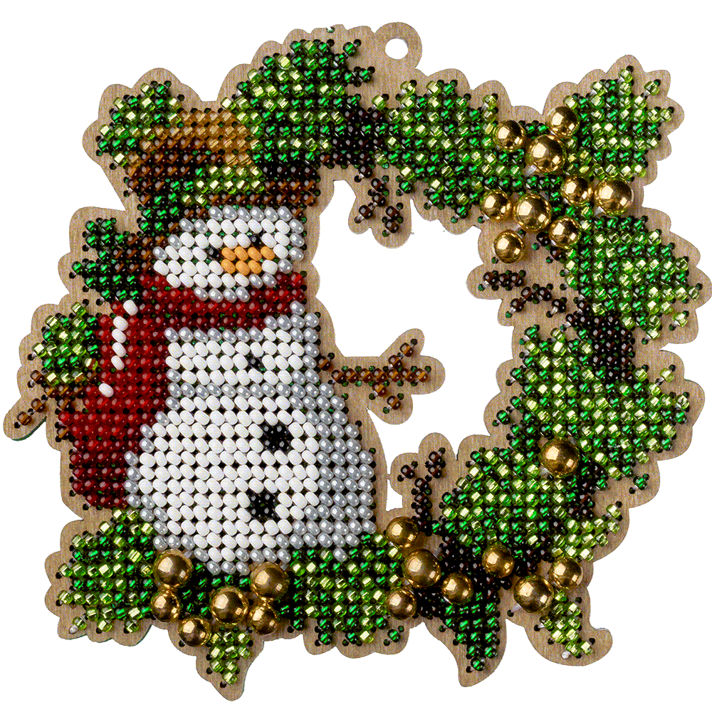 Bead embroidery kit on wood FLK-442