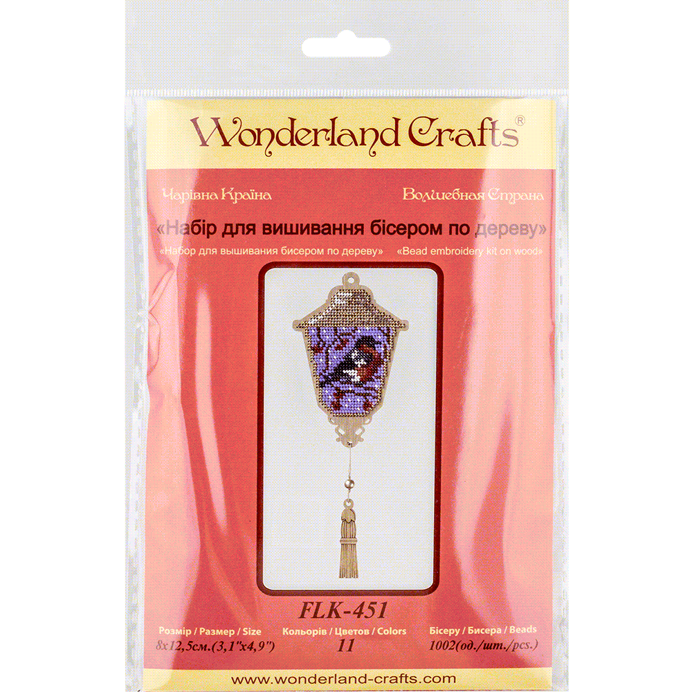 Bead embroidery kit on wood FLK-451