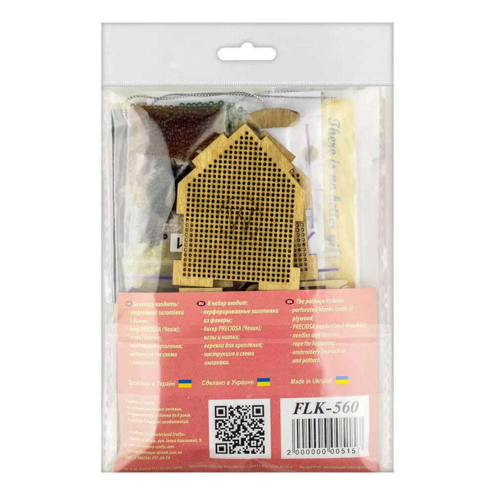 Bead embroidery kit on wood FLK-560