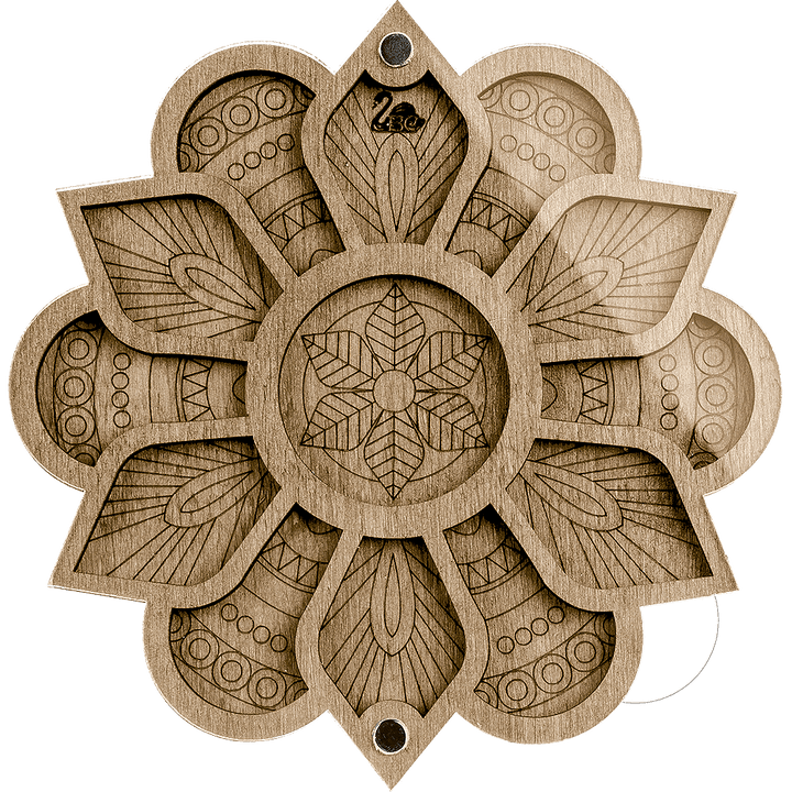 Bead organizer with transparent cover FLZB-030