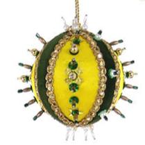 Beaded & Sequined Bauble - Small 6 Asst by Cody Foster & Co