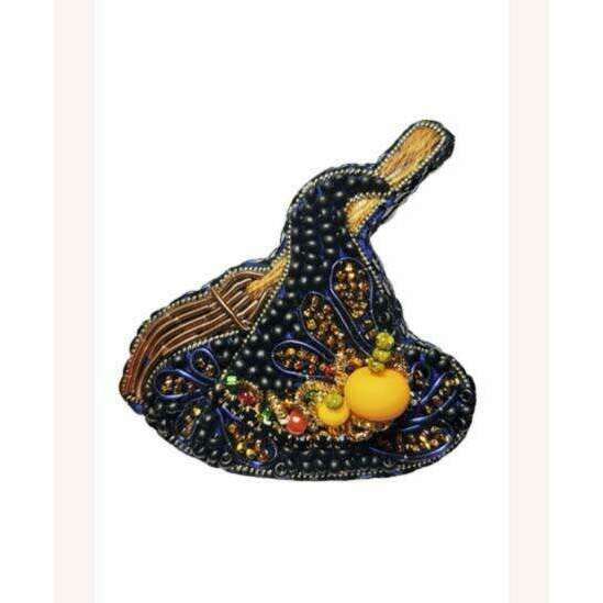 Beadwork kit for creating brooch Crystal Art Magic of autumn BP-369C