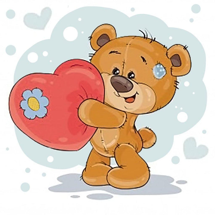 Bear with a Heart CS2698 7.9 x 7.9 inches Crafting Spark Diamond Painting Kit