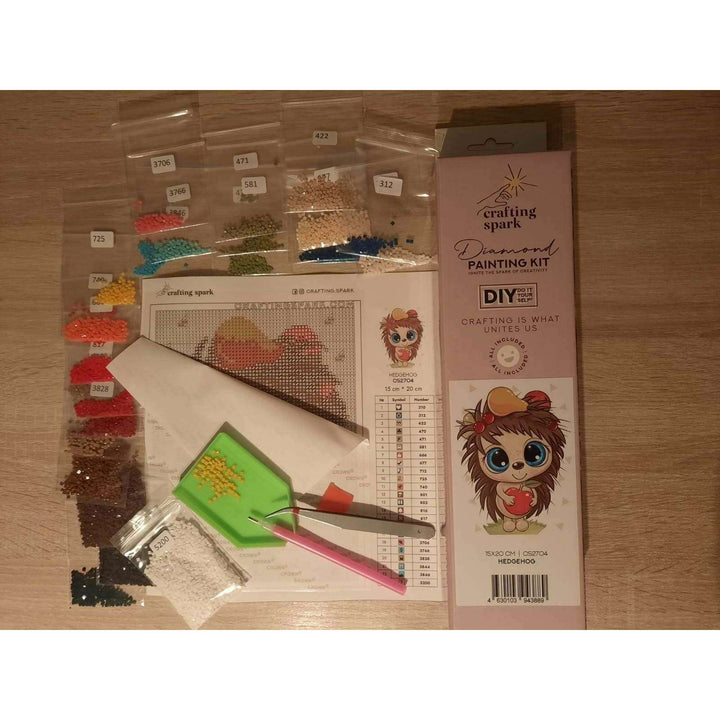 Bear with a Heart CS2698 7.9 x 7.9 inches Crafting Spark Diamond Painting Kit