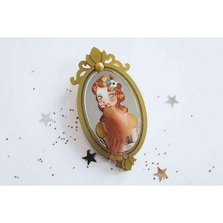 Bearded Woman Halloween Brooch by Laliblue - Quirks!
