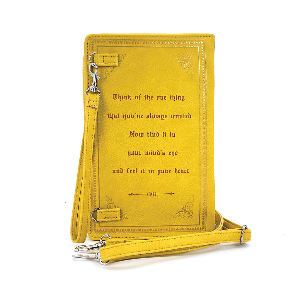 Beauty And The Beast Book Clutch Cross Body Bag In Vinyl by Book Bags