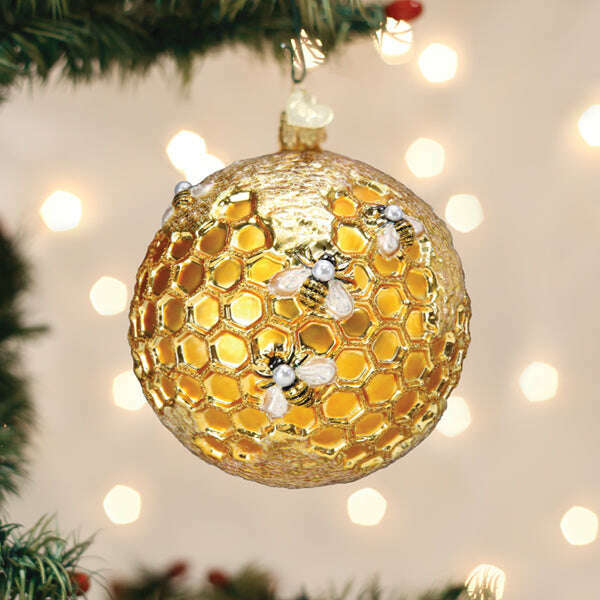 Old World Christmas Bee Blessed Blown Glass Ornament