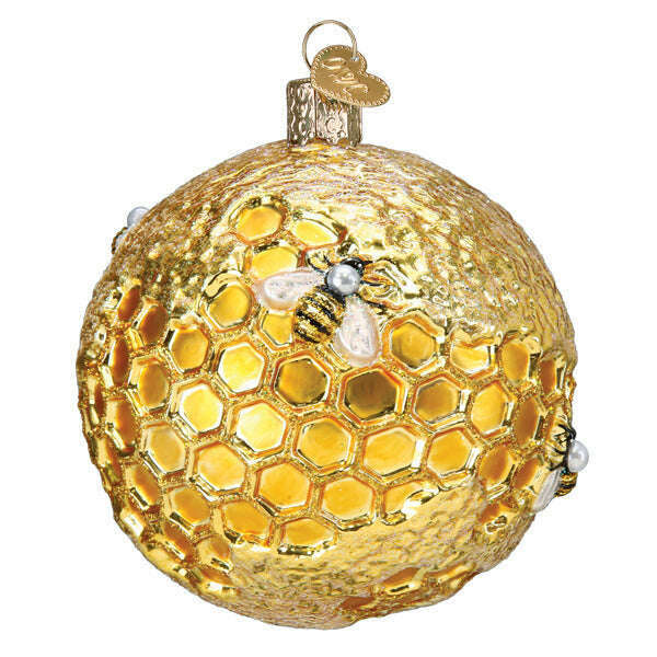 Old World Christmas Bee Blessed Blown Glass Ornament