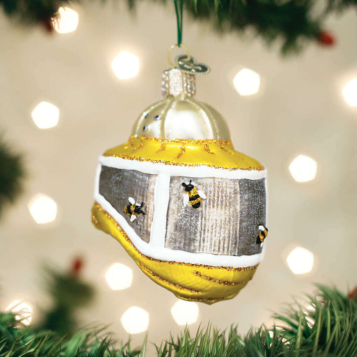 Old World Christmas Beekeeper's Hood Blown Glass Ornament