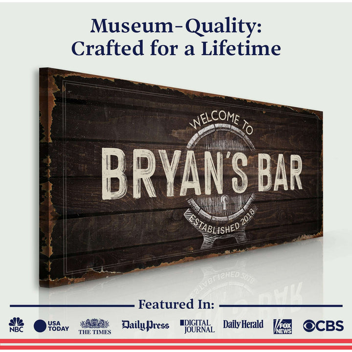 Beer Barrel Bar Sign