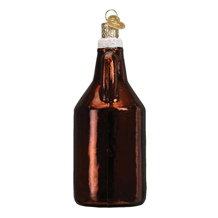 Old World Christmas Beer Growler Blown Glass Ornament