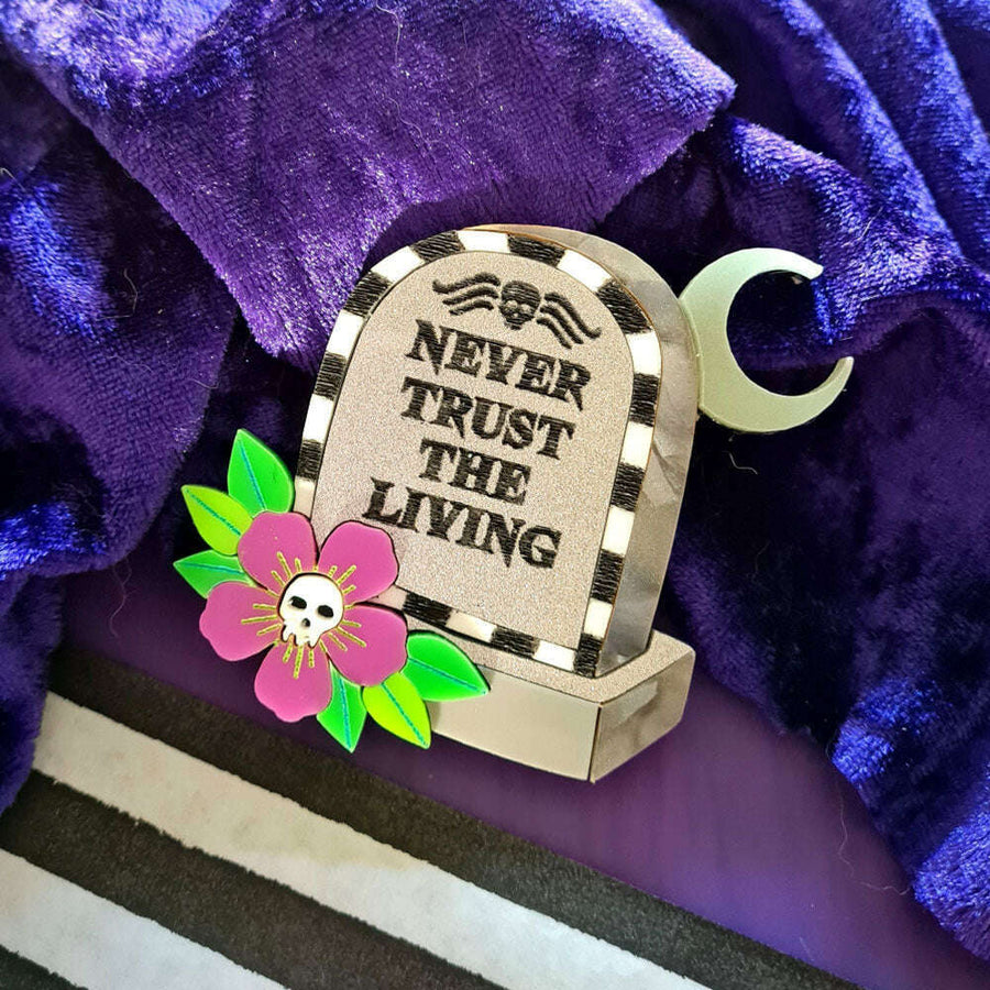 Beetle Juice Gravestone Necklace by Cherryloco Jewellery 1