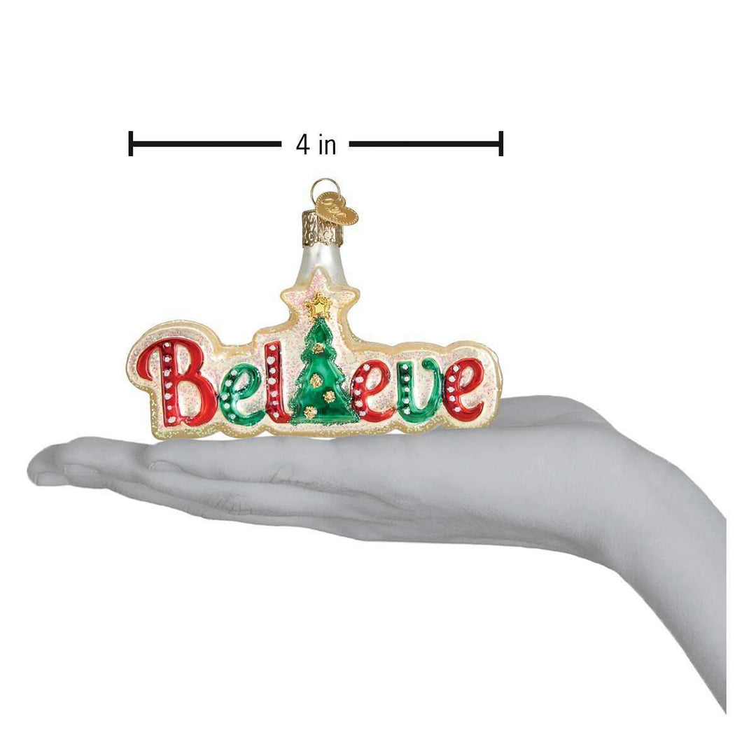 Old World Christmas Believe Blown Glass Ornament