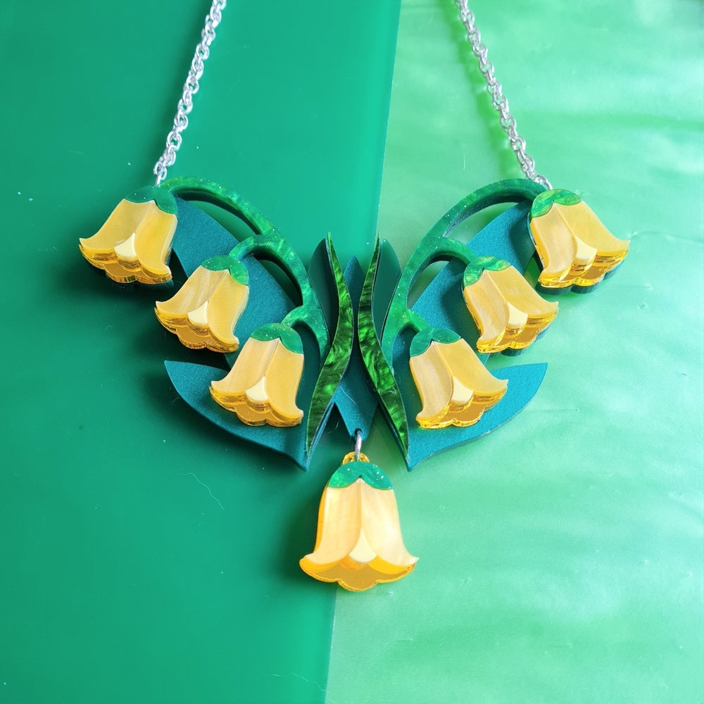 Bell Flower Statement Necklace - Three Colours by Cherryloco Jewellery 1