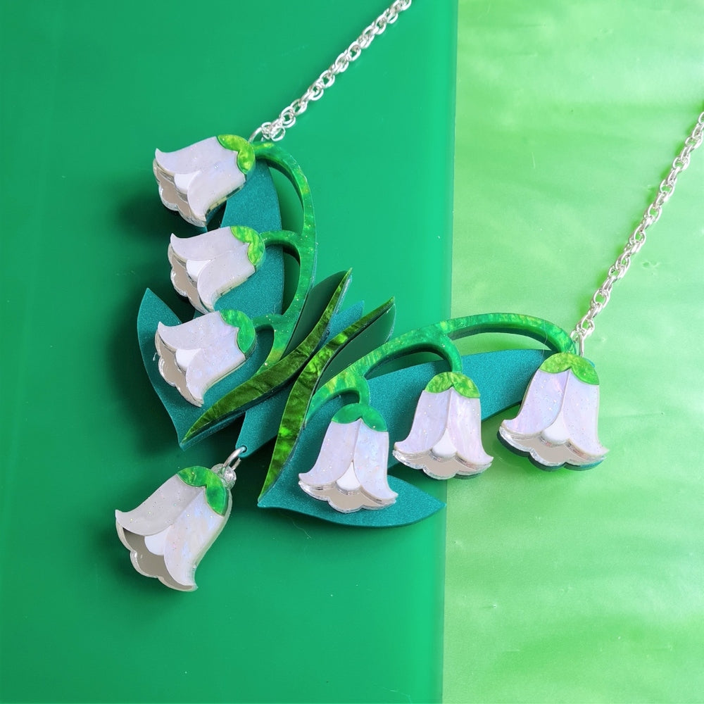 Bell Flower Statement Necklace - Three Colours by Cherryloco Jewellery 