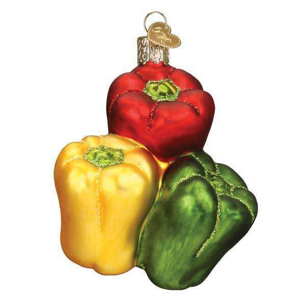 Old World Christmas Bell Peppers Blown Glass Ornament