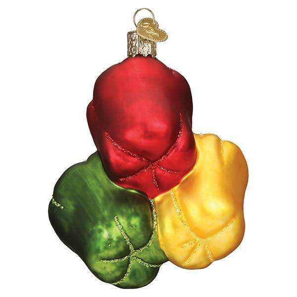Old World Christmas Bell Peppers Blown Glass Ornament