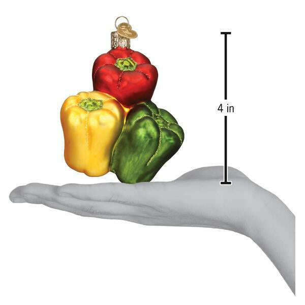 Old World Christmas Bell Peppers Blown Glass Ornament