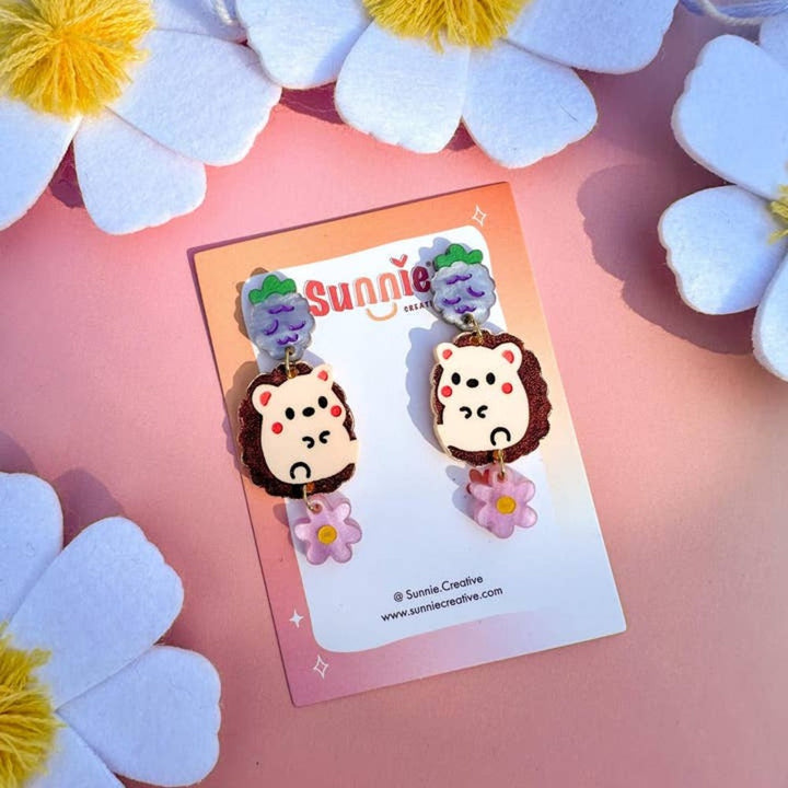 Bella the Hedgehog Earrings 2