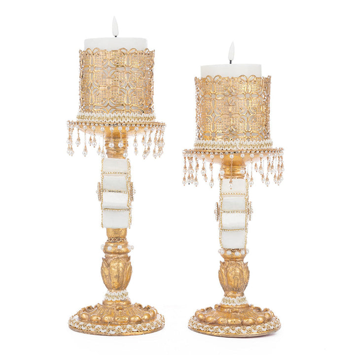 Bells of Brilliance Gold Candle Sticks Set of 2 by Katherine's Collection image 1