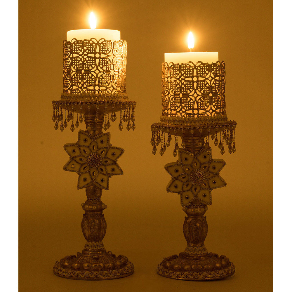 Bells of Brilliance Gold Candle Sticks Set of 2 by Katherine's Collection image 3