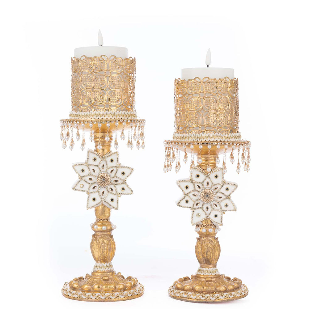 Bells of Brilliance Gold Candle Sticks Set of 2 by Katherine's Collection image