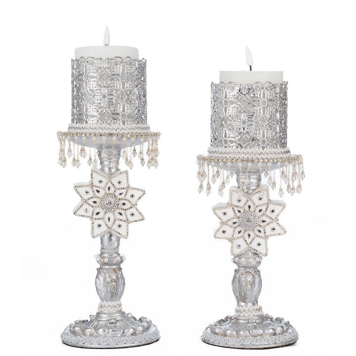 Bells of Brilliance Silver Candle Sticks Set of 2 by Katherine's Collection image