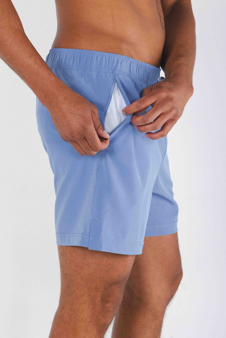 The Belly Flop | Blue and Green Ball Hammock® Pouch 5" Swim Trunks