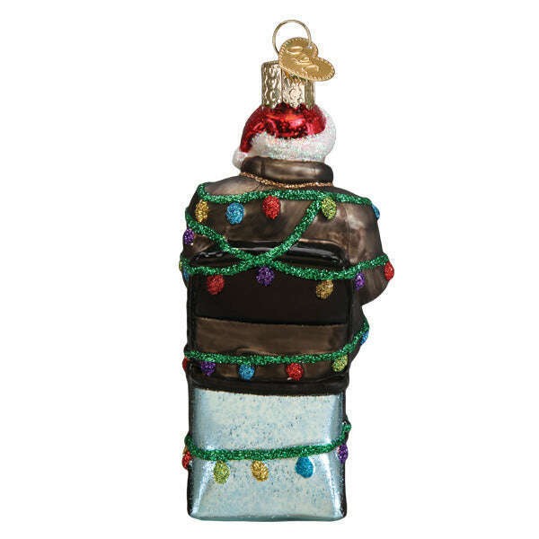 Old World Christmas Bernie Sanders Mitten Meme Blown Glass Ornament
