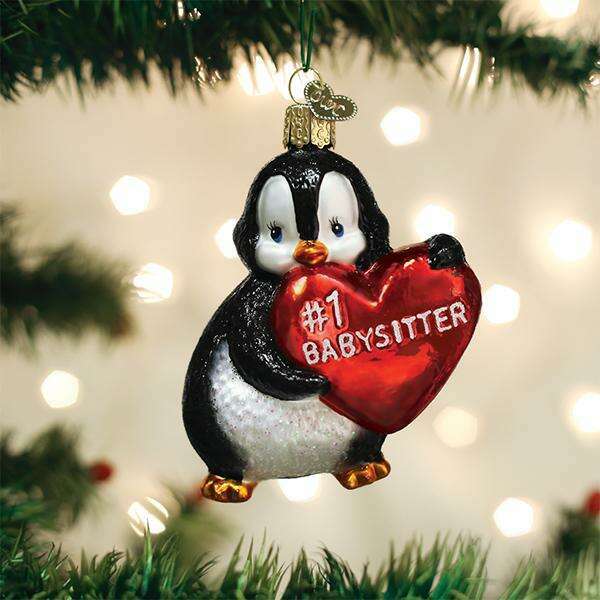 Old World Christmas Best Babysitter Blown Glass Ornament