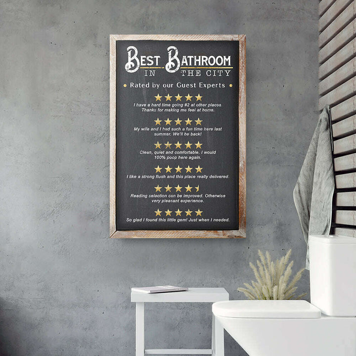 Best Bathroom In The City Sign II